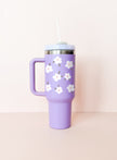 Gobelet isotherme 40oz - lavande fleurs d'hiver