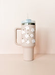 Gobelet isotherme 40oz - rose pâle Fleurs d'hiver