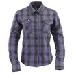 Milwaukee Leather Women's Armoured Plaid Shirt