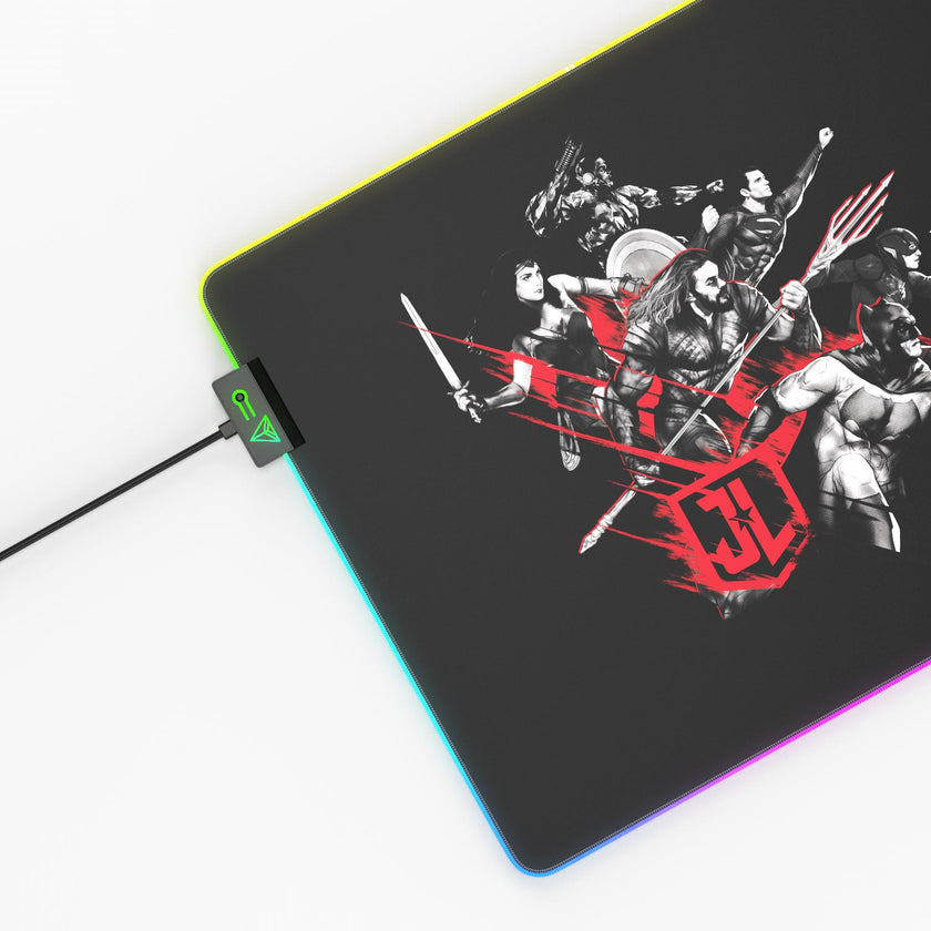 Tapis de souris pour jeux vidéo Justice League - Prêt pour le combat