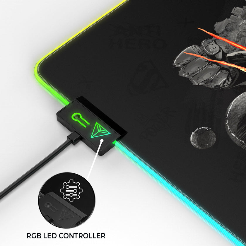 Tapis de souris pour jeux vidéo avec le logo du bouclier de Superman