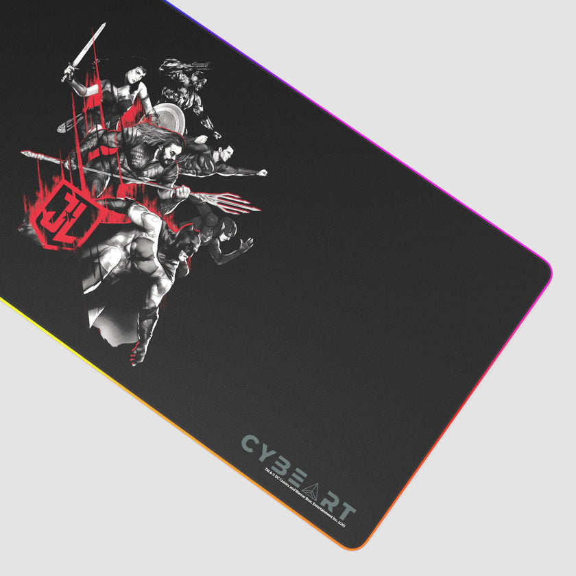 Tapis de souris pour jeux vidéo Justice League - Prêt pour le combat