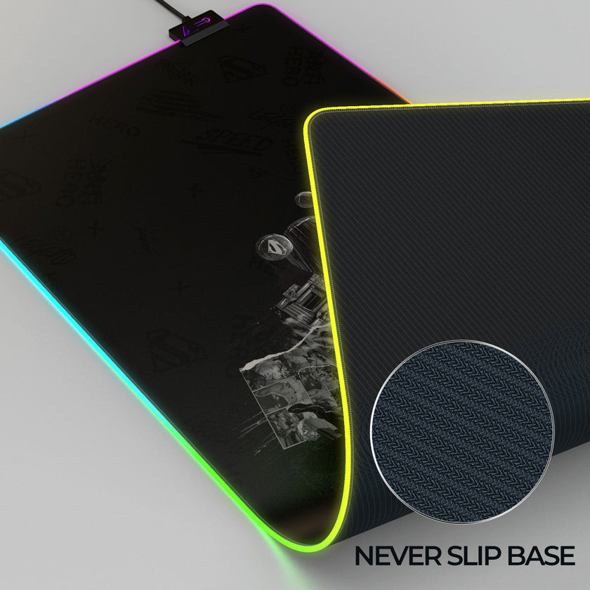 Tapis de souris pour jeux vidéo avec le logo du bouclier de Superman