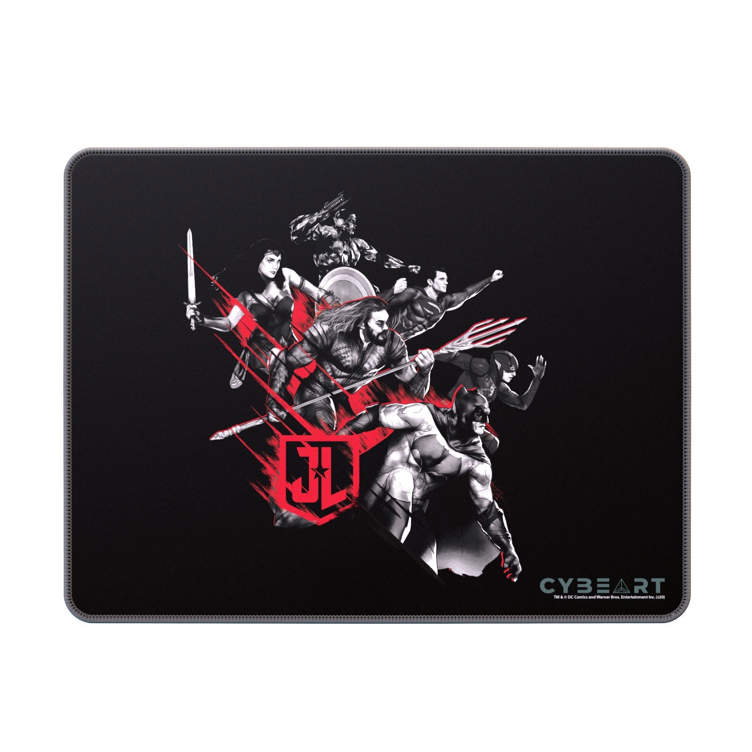 Tapis de souris pour jeux vidéo Justice League - Prêt pour le combat
