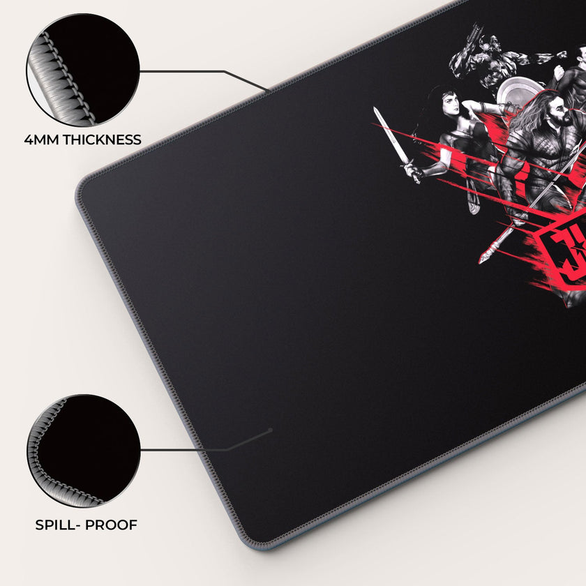 Tapis de souris pour jeux vidéo Justice League - Prêt pour le combat