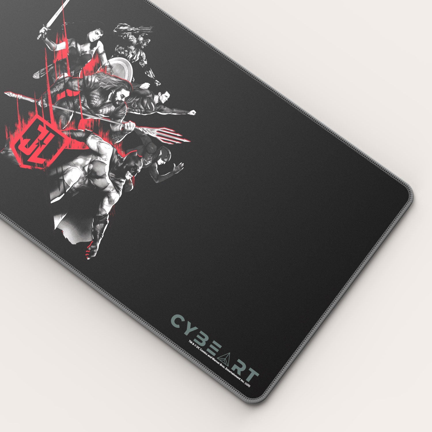 Tapis de souris pour jeux vidéo Justice League - Prêt pour le combat