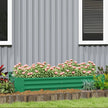 6 x 3 x 1ft Galvanized Raised Garden Bed, Reinforced Outdoor Planter Box with Open Bottom, Green
