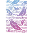 Ciao Bella Texture Stencil 5x8 Swan Feathers