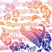 Ciao Bella Texture Stencil 8x8 Black Swan