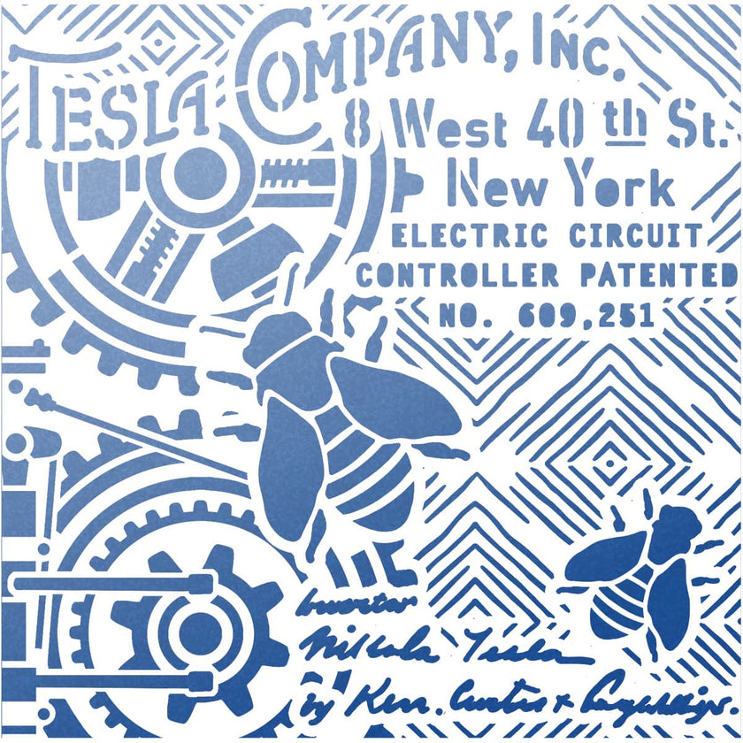 Ciao Bella Texture Stencil 8x8 Tesla Company Inc.