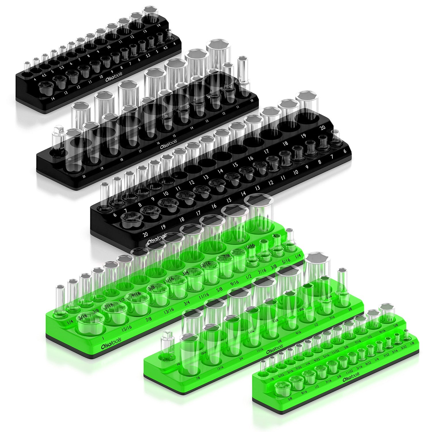 Supports magnétiques à 2 rangées pour douilles