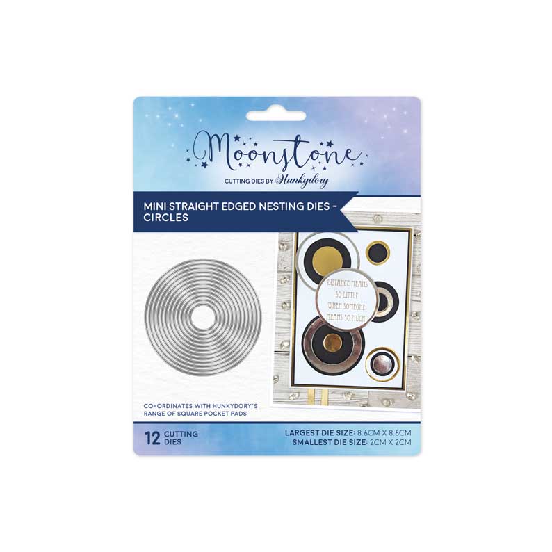 Moonstone Dies - Mini Straight Edged Nesting Dies - Circles