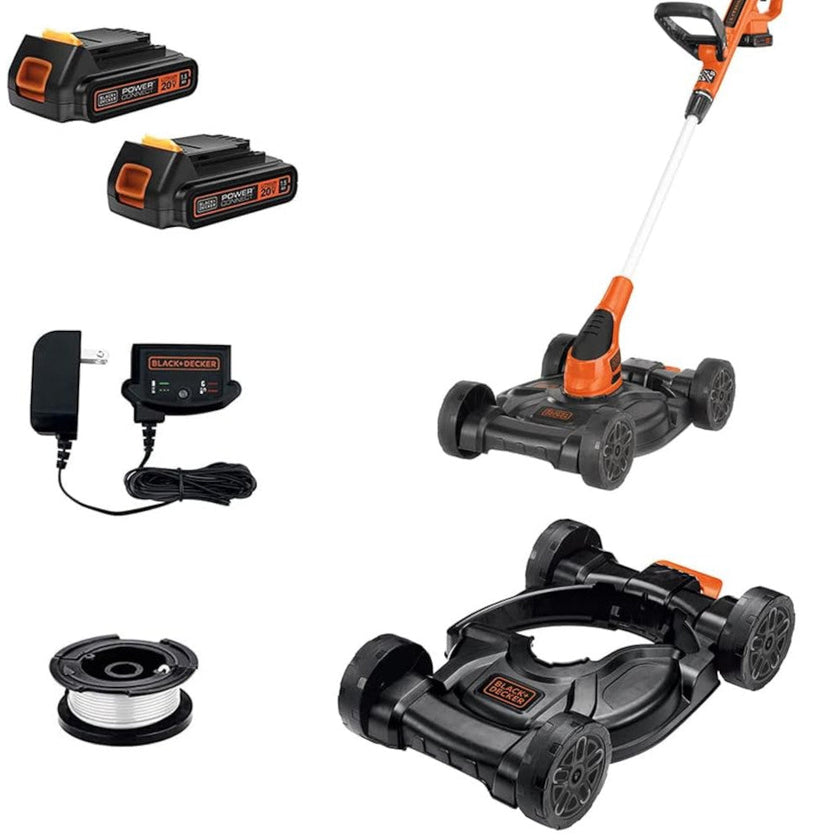 BLACK+DECKER 20V Max* Lithium 12 Inch 3-In-1 Compact Mower - MTC220