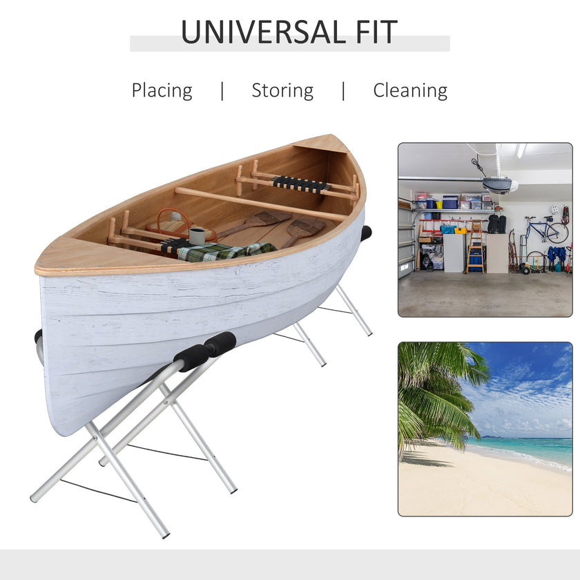 Soozier 2 Pieces Kayak Stand Freestanding Paddle Board Ground Storage Rack Premium Accessories for Boat  Float Mat  Canoe