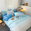 Macaron Washed Cotton Brushed Gradient Duvet Cover