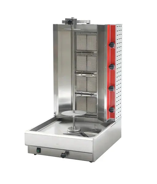 Grill à kebab gaz – Vertical 4 brûleurs – Capacité 100 lb