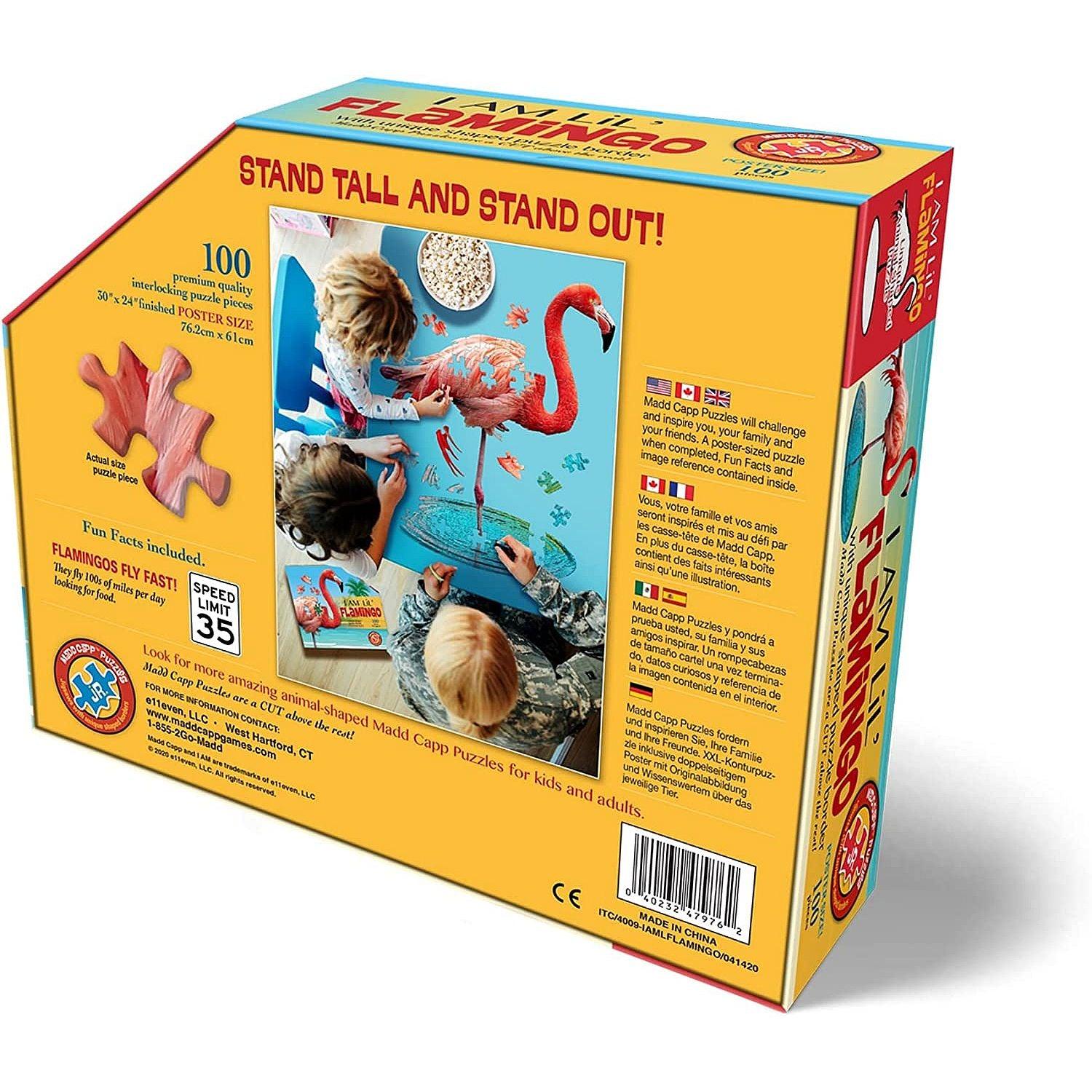 Madd Capp Puzzles - Je suis un petit flamant rose (puzzle de 100 pièces)