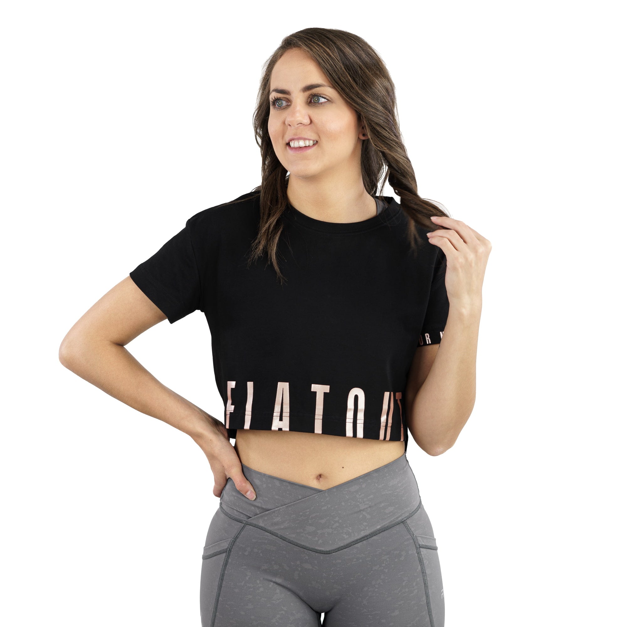 T-shirt court Madi, noir.