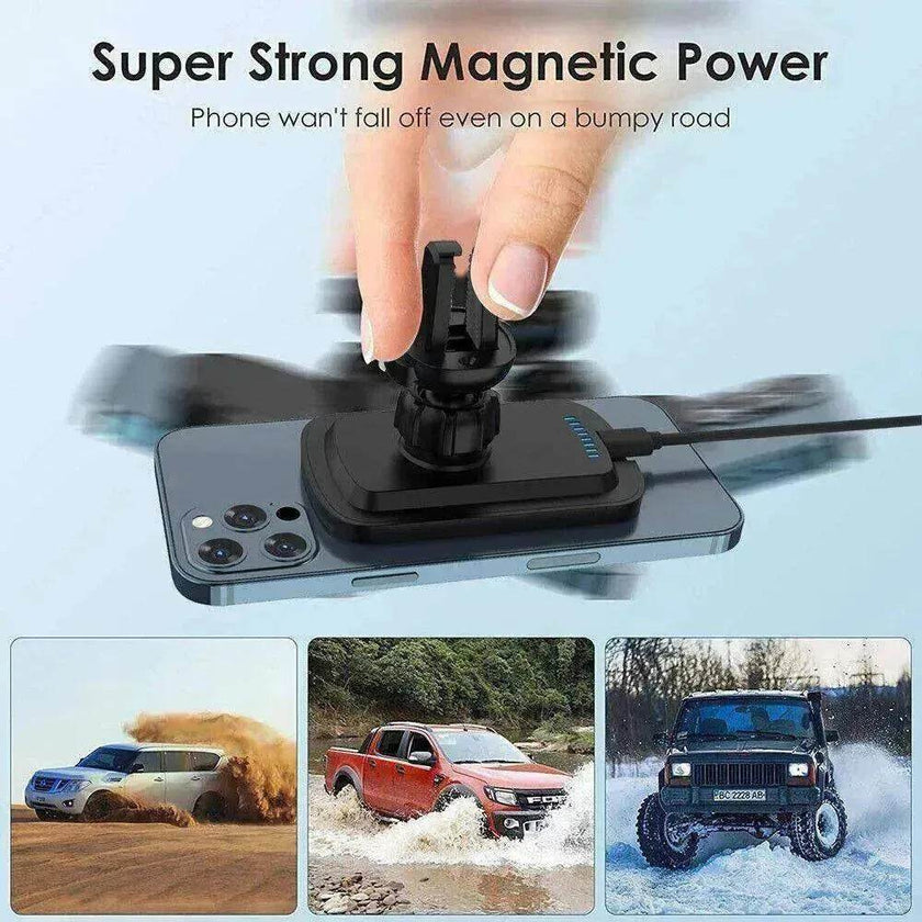 Magnetic Wireless Car Vent Phone Holder + Fast Charger