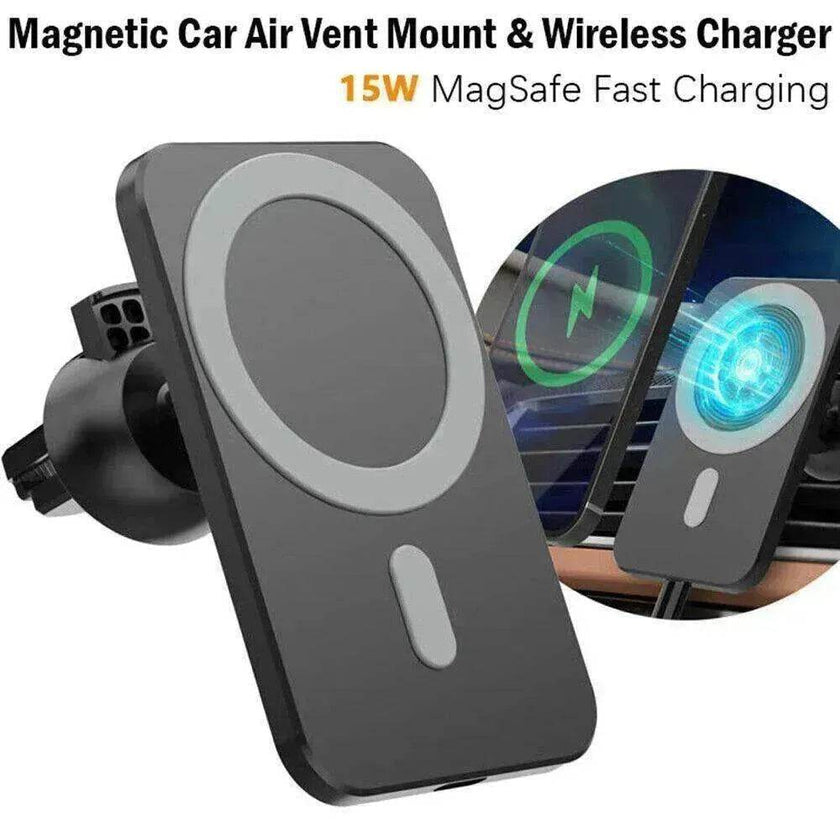 Magnetic Wireless Car Vent Phone Holder + Fast Charger