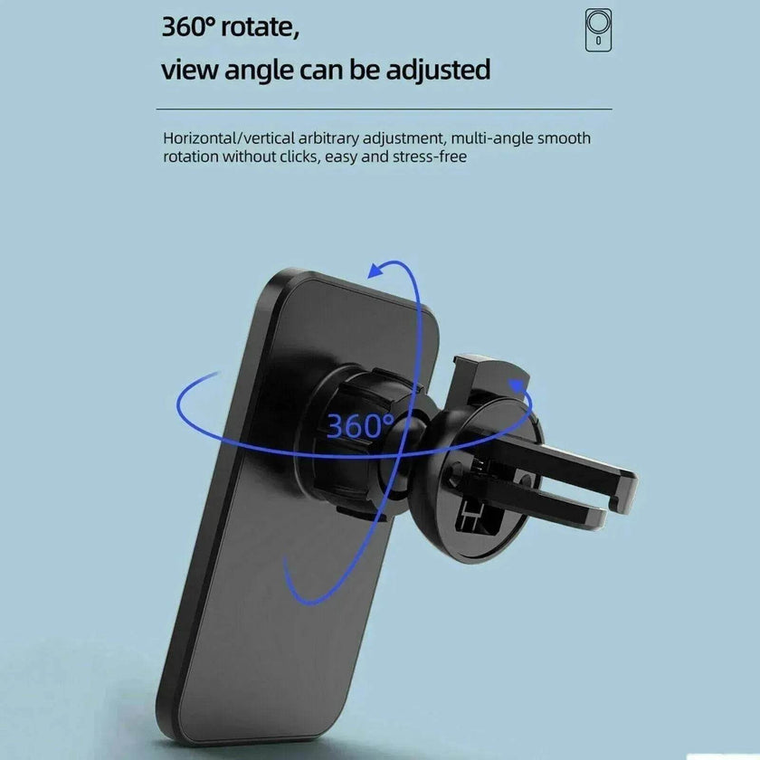 Magnetic Wireless Car Vent Phone Holder + Fast Charger