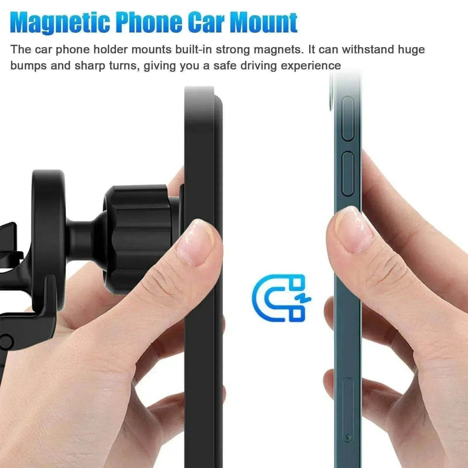 Magnetic Wireless Car Vent Phone Holder + Fast Charger