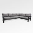 Magnolia Black Aluminum Sectional with Sunbrella® Cushions