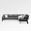 Magnolia Black Aluminum Sectional with Sunbrella® Cushions