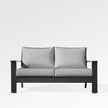 Magnolia Black Aluminum Loveseat with Sunbrella® Cushions