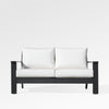 Magnolia Black Aluminum Loveseat with Sunbrella® Cushions