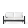 Magnolia Black Aluminum Loveseat with Sunbrella® Cushions