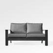 Magnolia Black Aluminum Loveseat with Sunbrella® Cushions