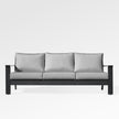 Magnolia Black Aluminum Sofa Set with Sunbrella® Cushions