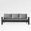 Magnolia Black Aluminum Sofa Set with Sunbrella® Cushions