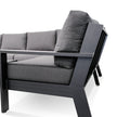 Magnolia Black Aluminum Sectional with Sunbrella® Cushions