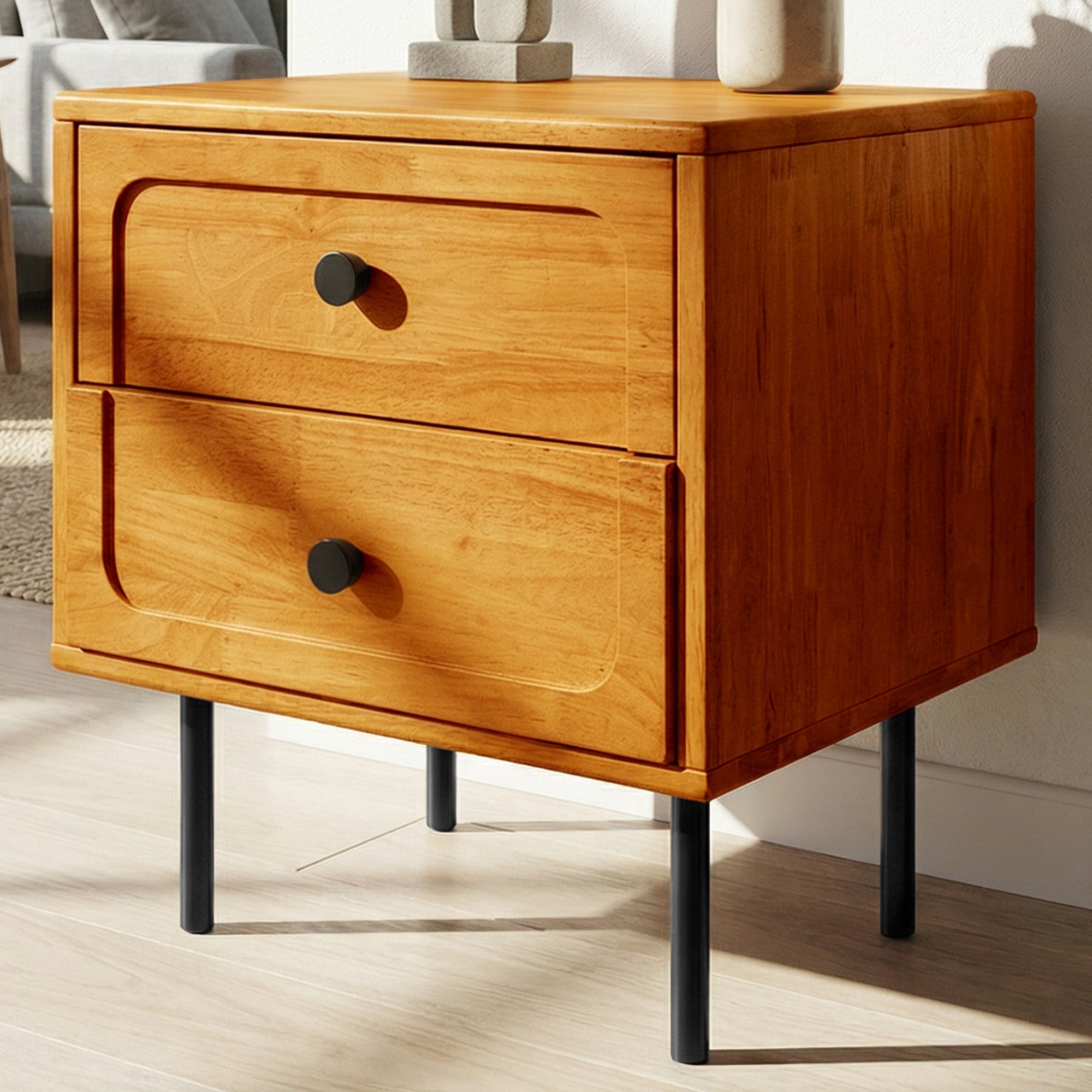 Savana 2 - Drawer Solid Wood Nightstand