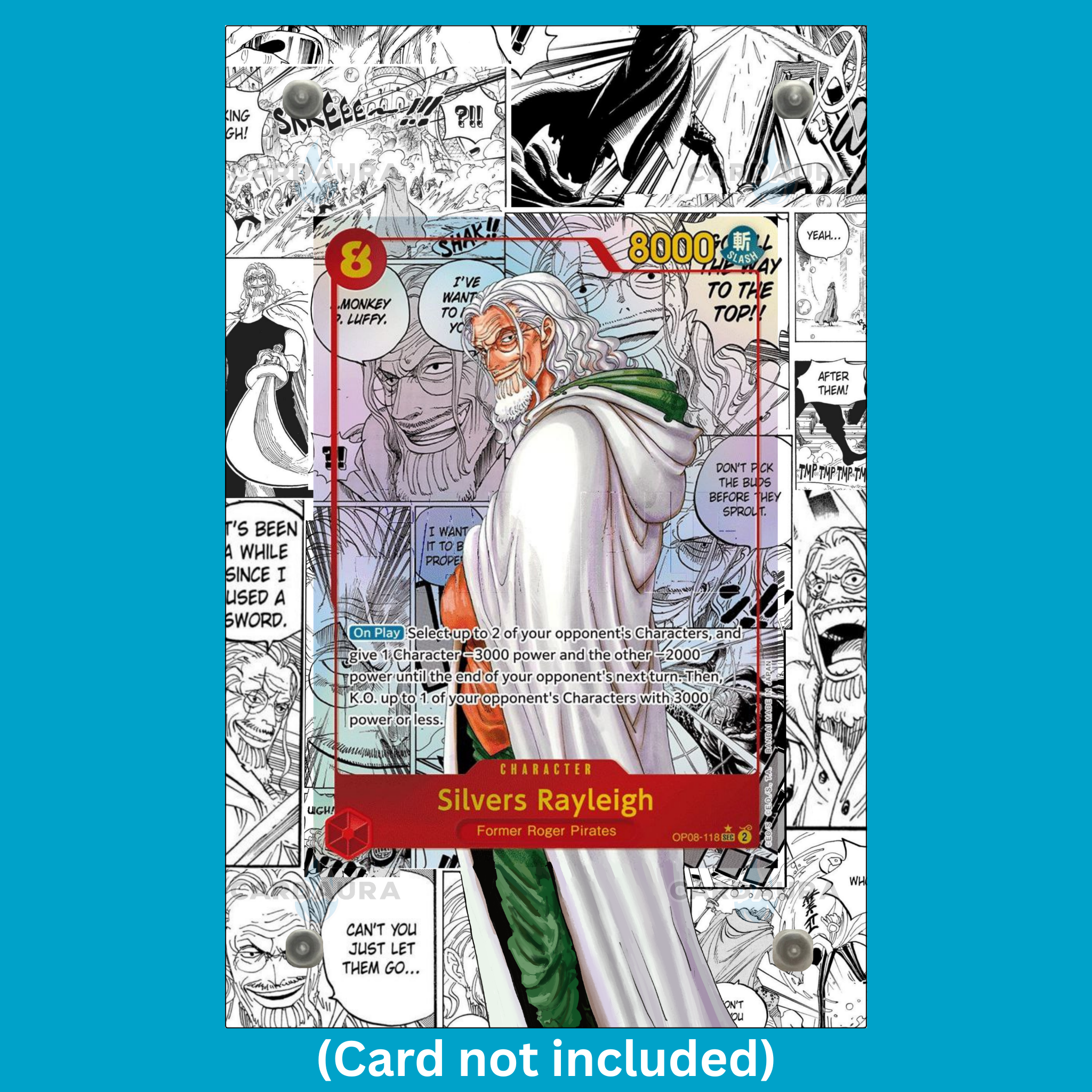 Manga Silver Rayleigh OP08-118 Two Legends (Ungraded) Display Case