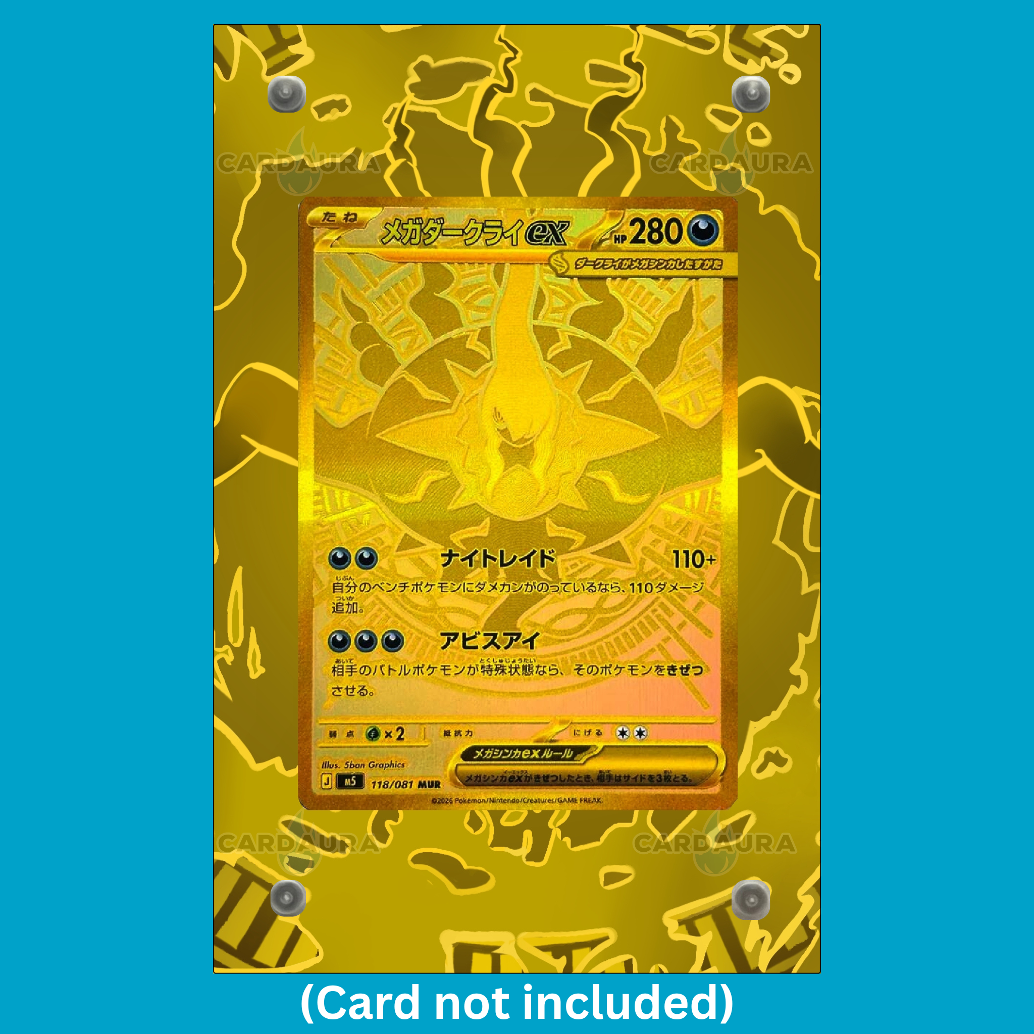 Mega Darkrai EX Gold Pitch Black (Ungraded) Display Case