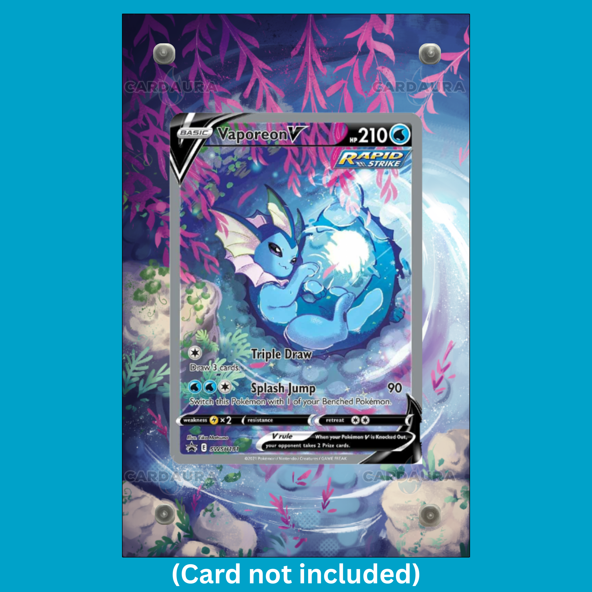Vaporeon V SWSH181 Evolving Skies (Ungraded) Display Case