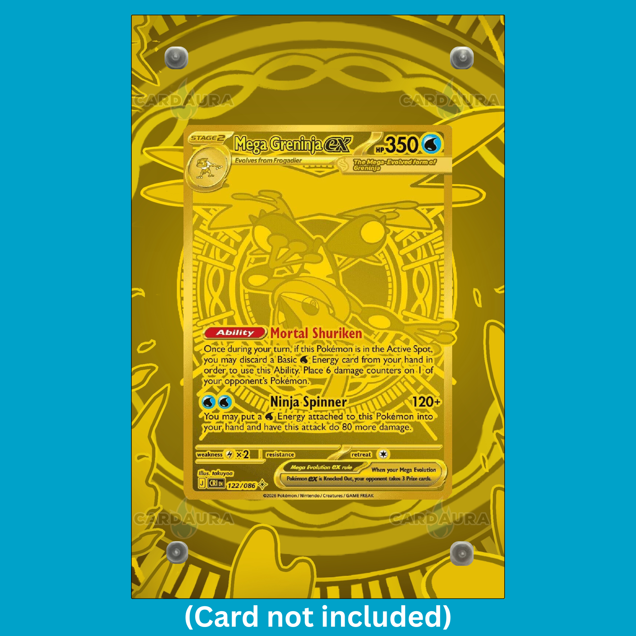 Mega Greninja EX 122/086 Chaos Rising (Ungraded) Display Case