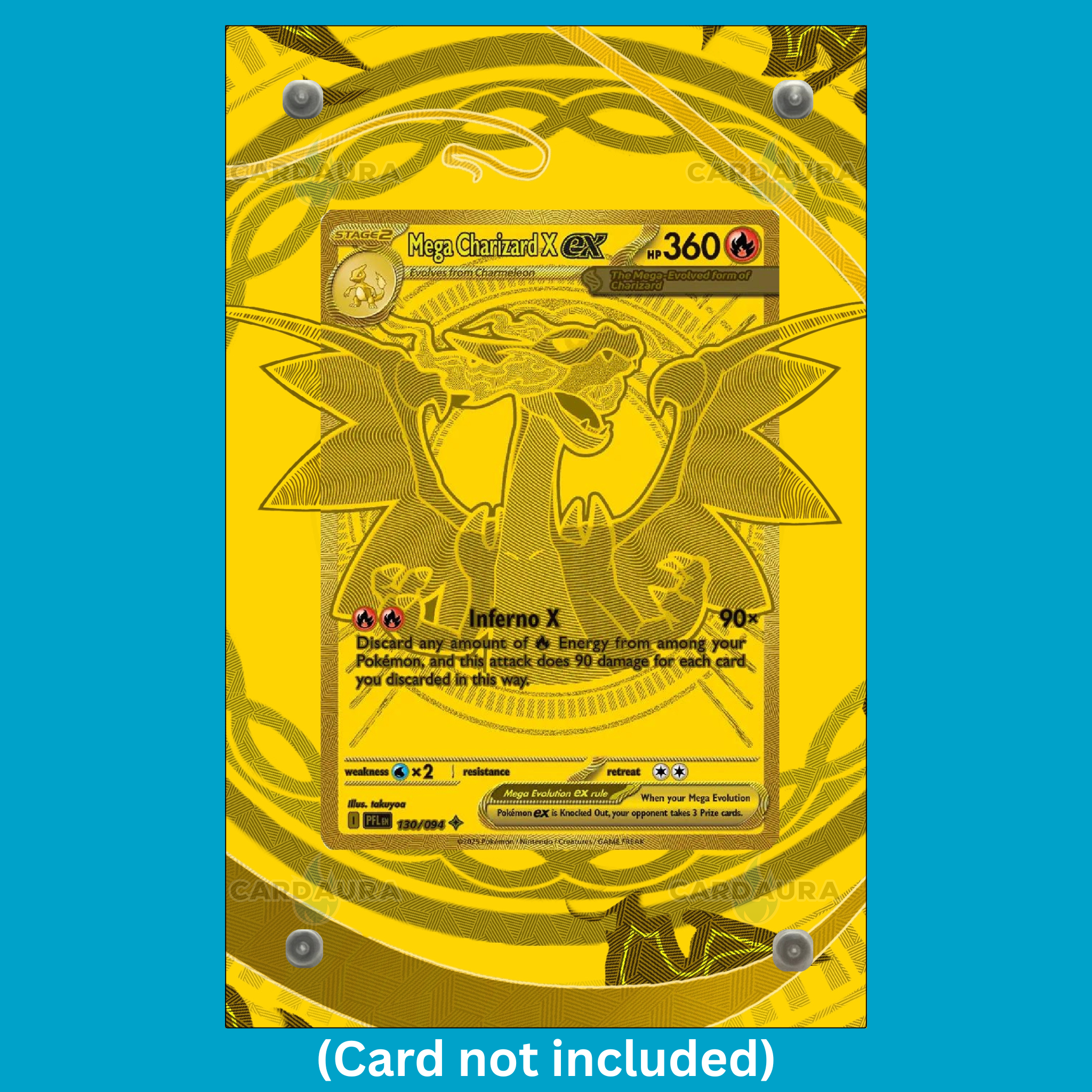 Mega Charizard X EX 130/094 (Ungraded) Display Case