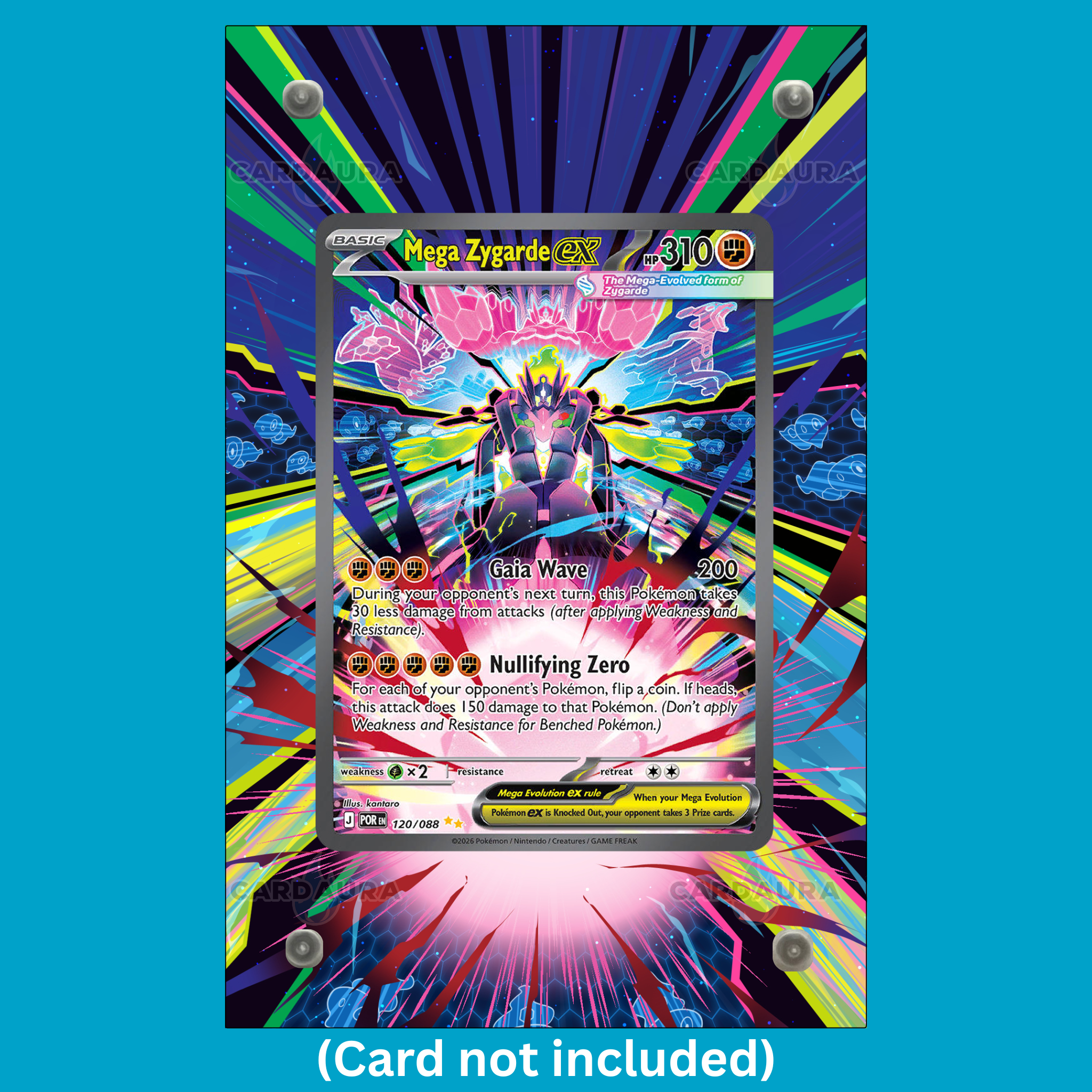 Mega Zygarde EX 120/088 Perfect Order (Ungraded) Display Case