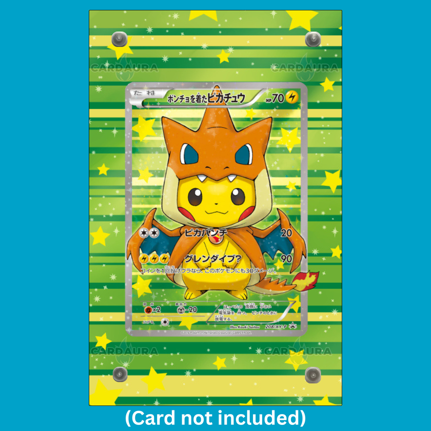 Poncho-Wearing Pikachu Charizard 208/XY-P (Ungraded) Display Case