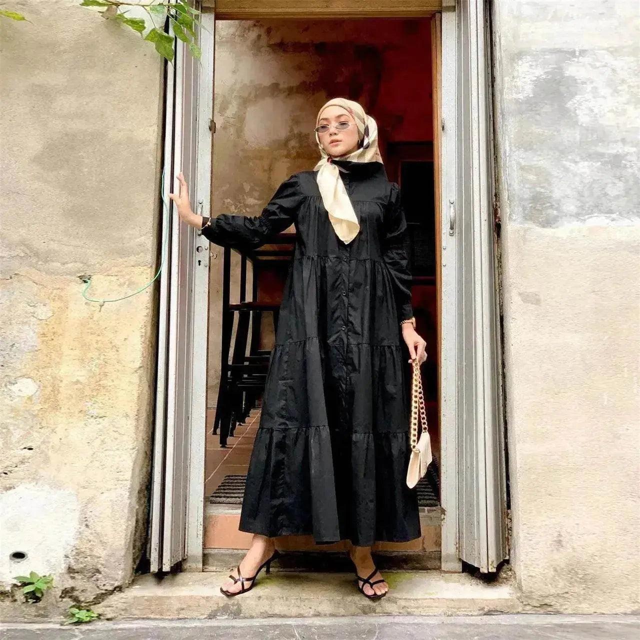 Malay Indonesian Cotton Arab  Patchwork Dress