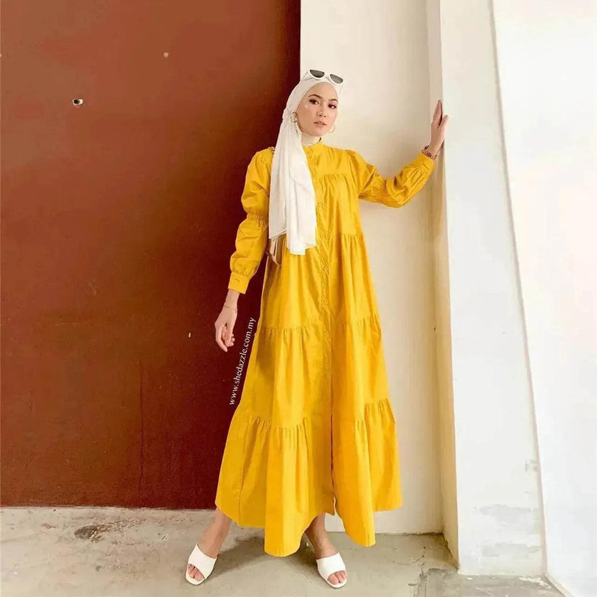 Malay Indonesian Cotton Arab  Patchwork Dress