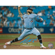 Alek Manoah Autographed Toronto Blue Jays Action Throwing Front View 8x10 Photo