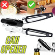 Manual Handheld Can Opener With Cutting Wheel Blade Lid Cap Opener