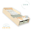 APPLE CRIB - Lit Montessori au sol avec barrières et étagères