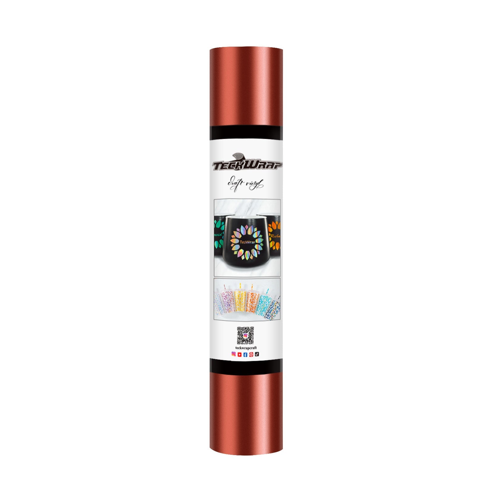 TeckWrap Craft Metallic Satin Chrome Vinyl - Maroon | Ideal for Wall Decals, Signage, Auto Graphics, and More!