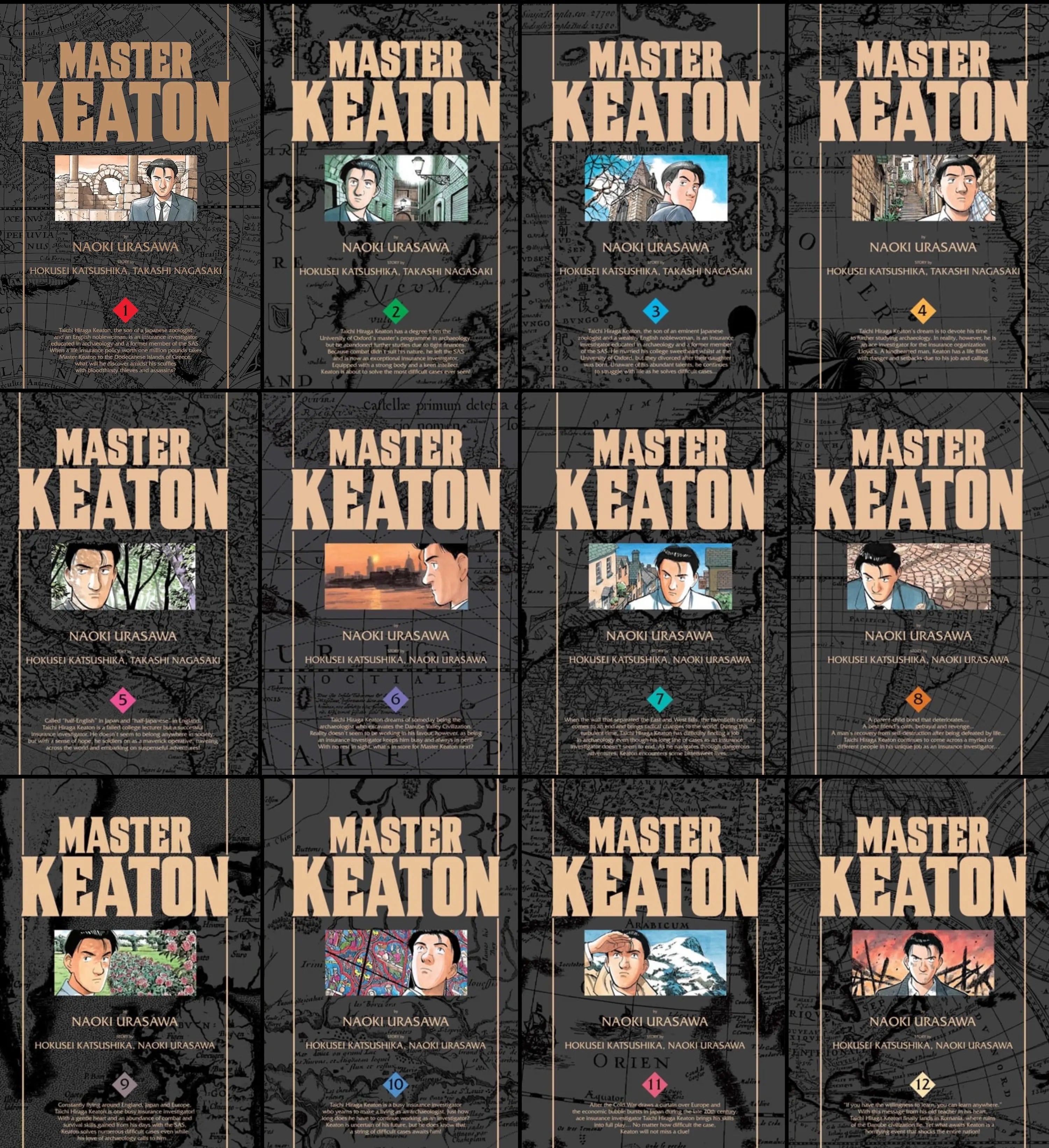 Master Keaton Complete Series Manga Set (Vols. 1-12)